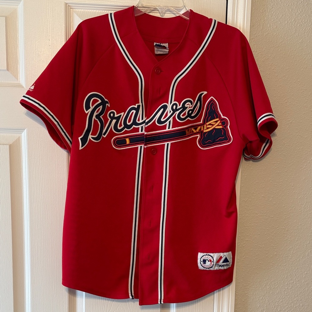 Majestic Red Atlanta Braves Men's Baseball Jersey